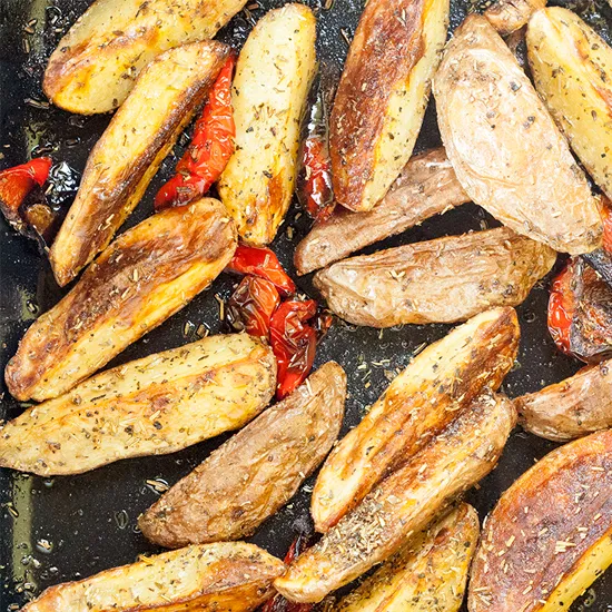 Recipe: Easy oven-roasted red potatoes with peppers