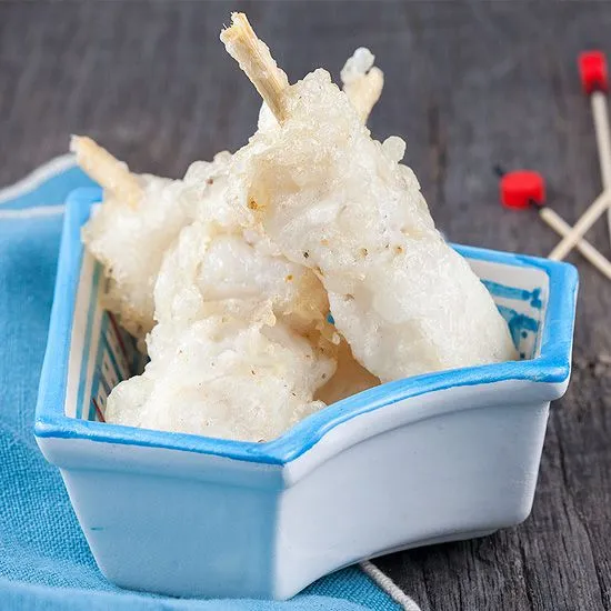 Recipe: Tempura pangasius skewers