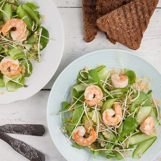 Recipe: Red lentil shrimp salad