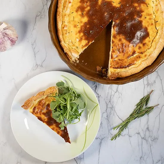 Recipe: Roasted garlic and ricotta tart