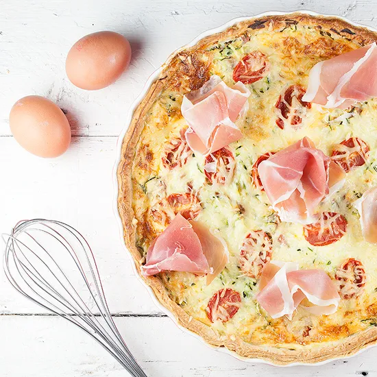 Recipe: Quiche with zucchini and Serrano ham