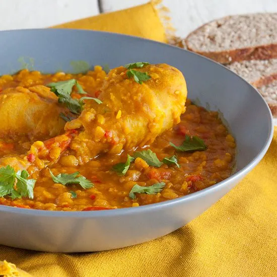 Recipe: Chicken yellow split pea curry