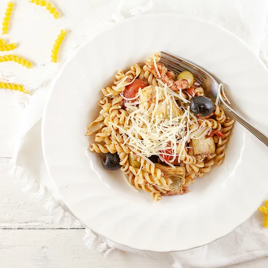 Recipe: Artichoke and olive pasta