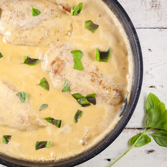 Recipe: Creamy chicken with sundried tomatoes