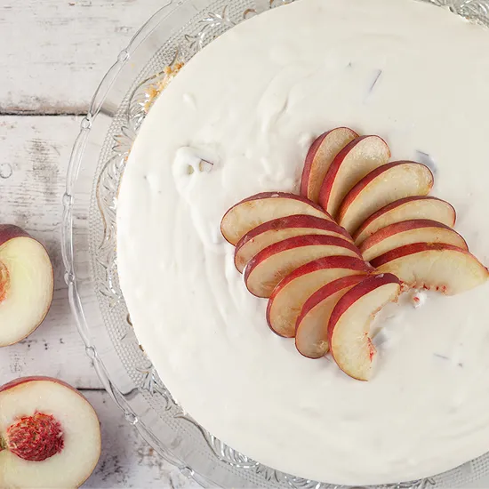 Recipe: No bake peach cheesecake
