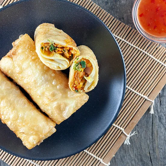Recipe: Ham and chicken lumpia
