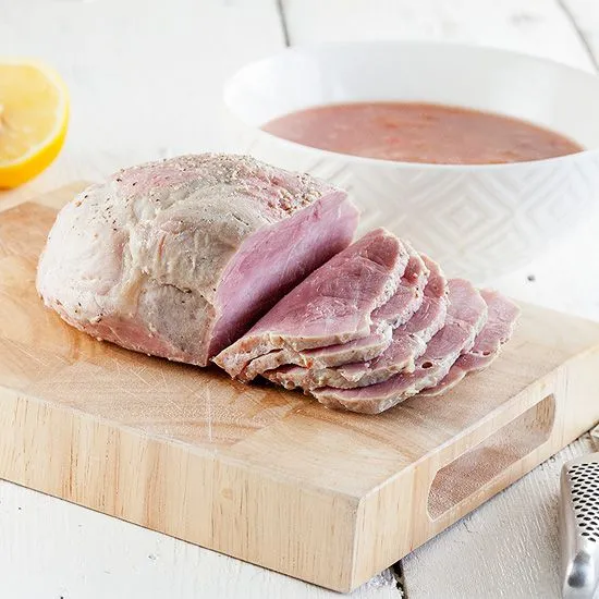 Recipe: Slow-cooked ham with plums and lemon