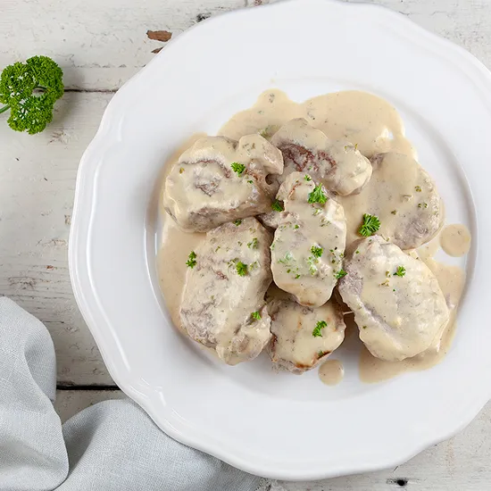 Recipe: Pork tenderloin with creamy mustard sauce