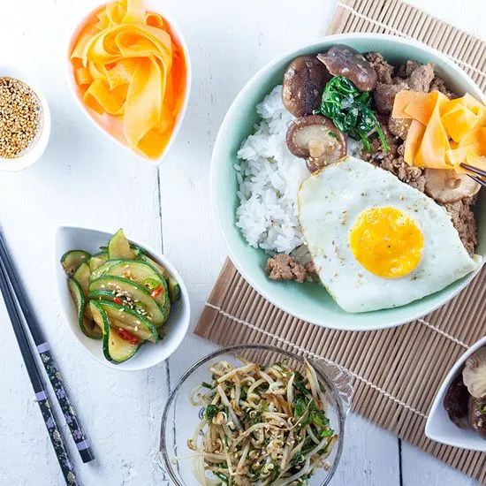 Recipe: Bibimbap - Korean rice and vegetables