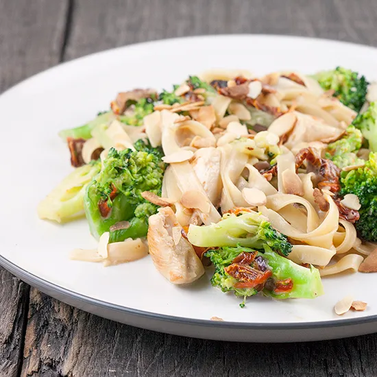 Recipe: Creamy broccoli and chicken tagliatelle