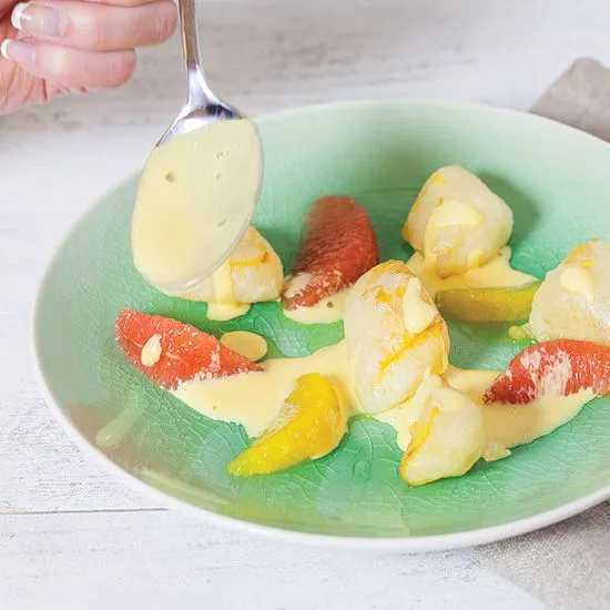 Recipe: Mango tempura with citrus sabayon