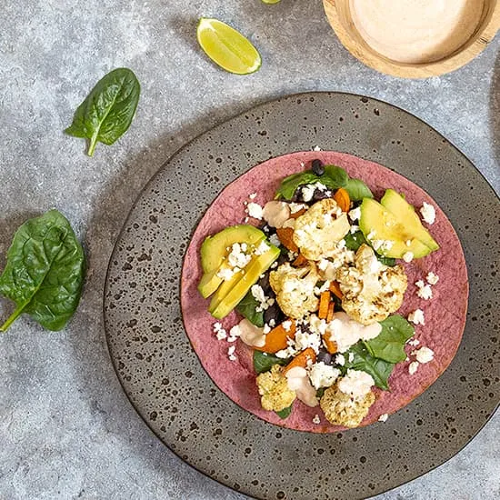 Recipe: Vegetarian cauliflower and bean wraps