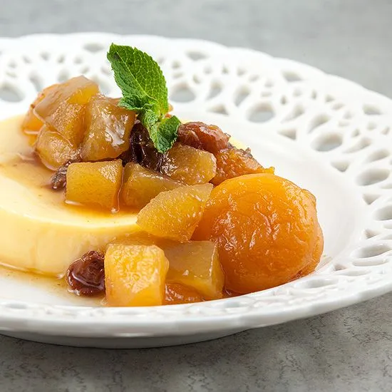 Recipe: Lemon flan with tutti frutti