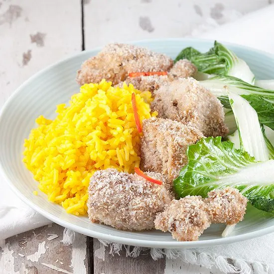 Recipe: Oven-baked coconut chicken thighs