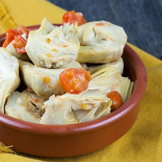 Recipe: Artichoke hearts and tomato