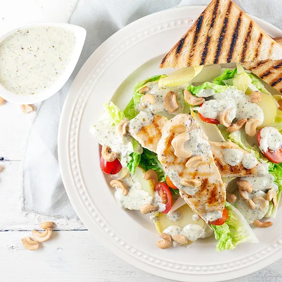 Recipe: Chicken salad with pesto yogurt dressing