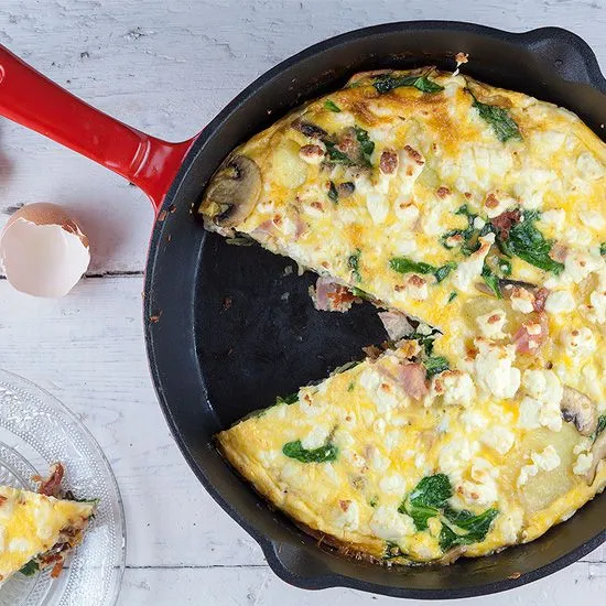 Recipe: Spinach and ham frittata