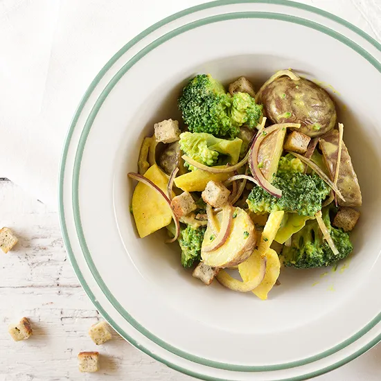 Recipe: Curried red potato salad with broccoli
