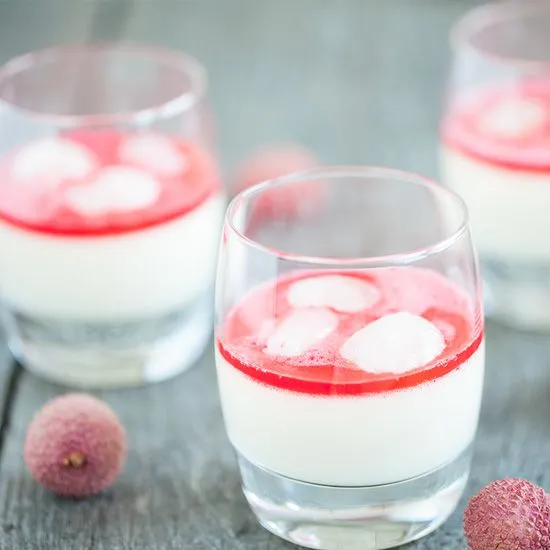 Recipe: Lychee panna cotta