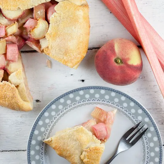 Recipe: Rhubarb and wild peach galette