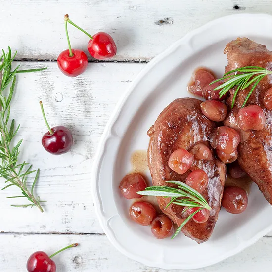 Recipe: Chicken with cherry port sauce