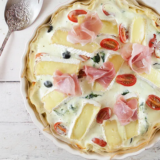 Recipe: Crunchy quark and spinach pie