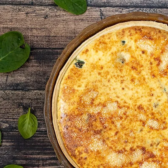 Recipe: Vegetarian spinach quiche
