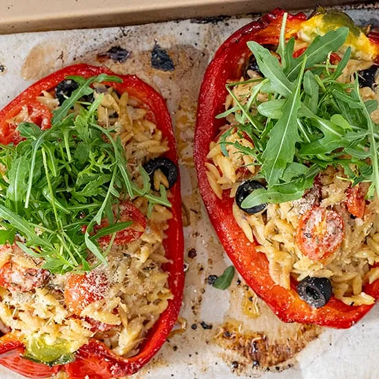 Recipe: Orzo stuffed peppers