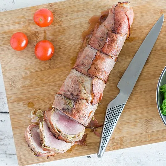 Recipe: Pork tenderloin with pesto and schwarzwalder schinken