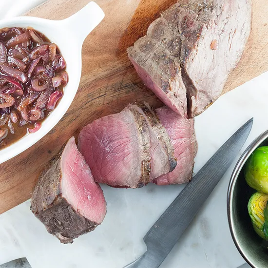 Recipe: Roast beef with caramelised onions