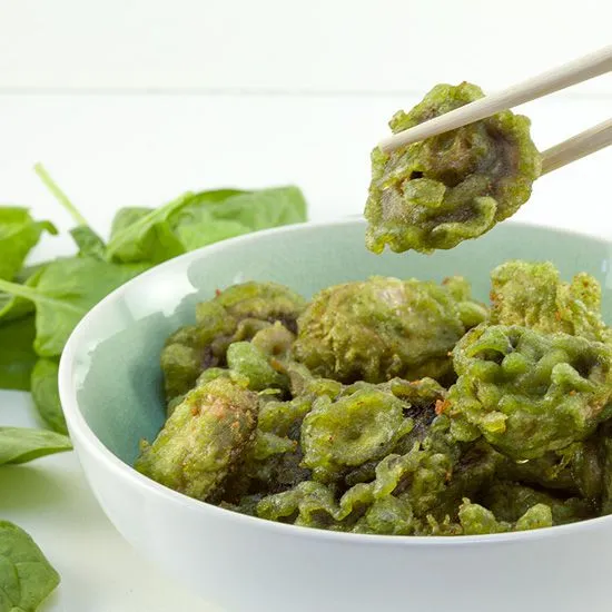 Recipe: Mushrooms and spinach tempura