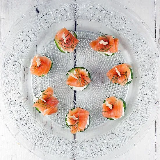 Recipe: Mini cucumber smoked salmon appetizers