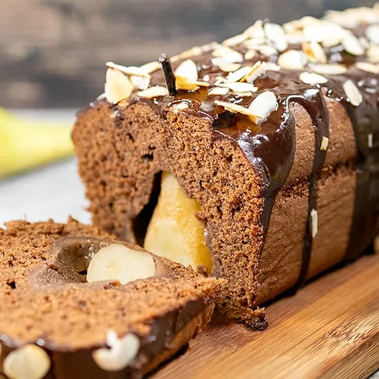 Recipe: Pear and chocolate loaf cake