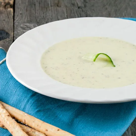 Recipe: Cream of zucchini and cucumber soup