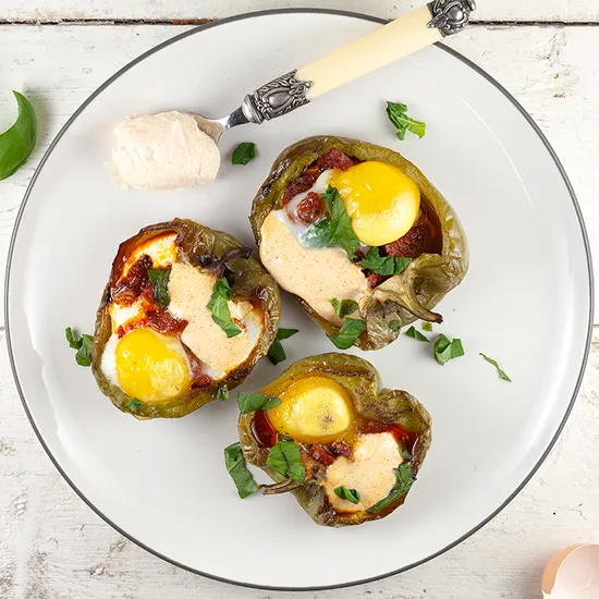 Recipe: Chorizo and egg stuffed peppers