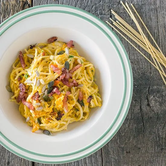 Recipe: Cheesy pumpkin spaghetti
