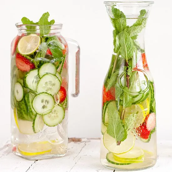 Recipe: Strawberry, lime, cucumber and mint water