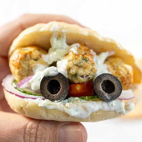 Recipe: Turkey meatball pitas