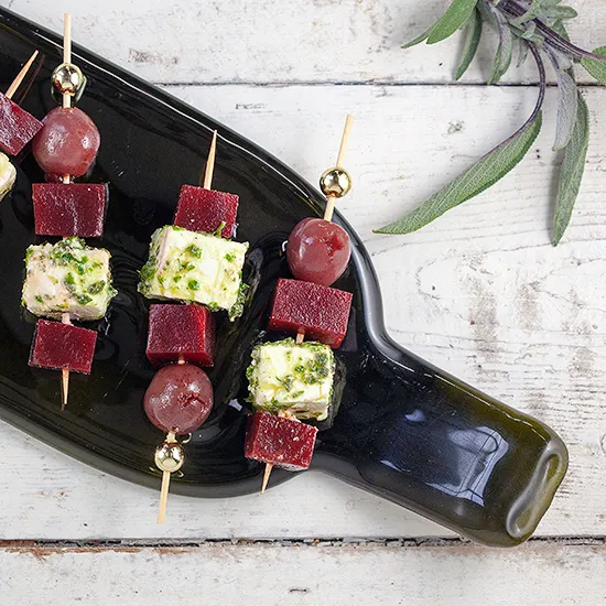 Recipe: Beet and feta skewers