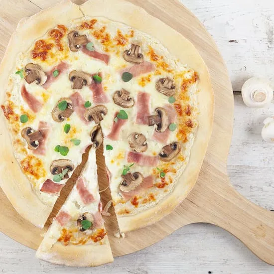 Recipe: Easy ham and mushroom pizza