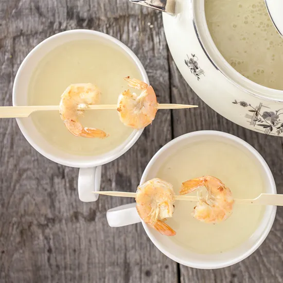 Recipe: Jerusalem artichoke soup with prawns