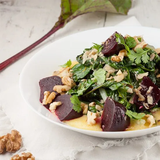 Recipe: Polenta with sautéed swiss chard