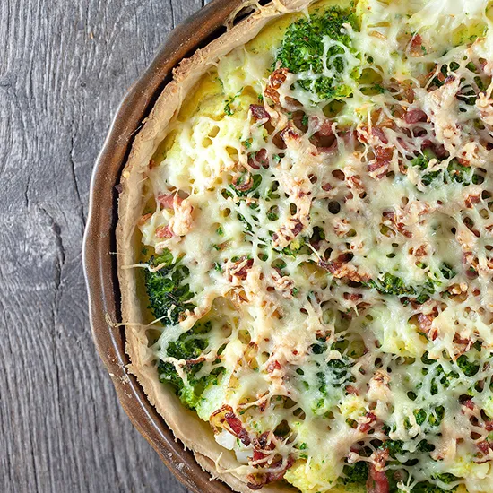 Recipe: Cauliflower and broccoli quiche