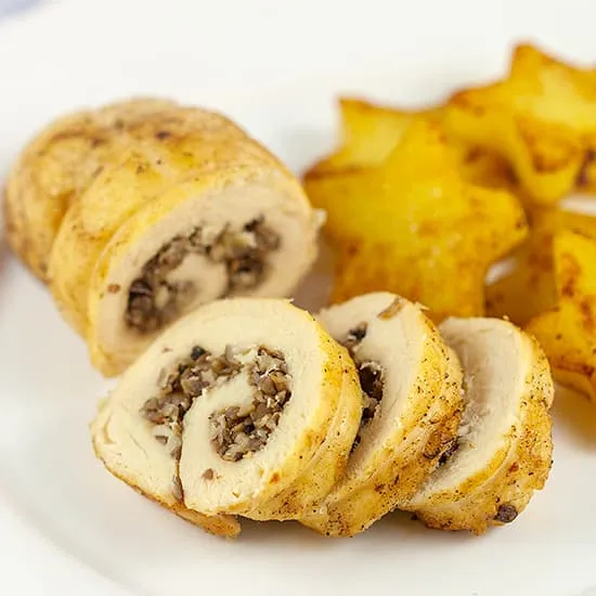 Recipe: Chicken and mushroom roulade