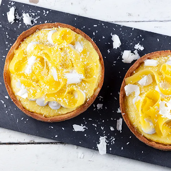Recipe: Coconut-mango tartelettes