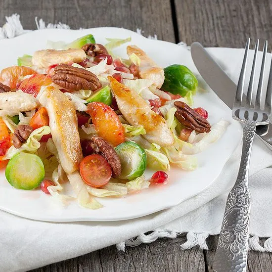 Recipe: Chicken and Brussels sprouts salad