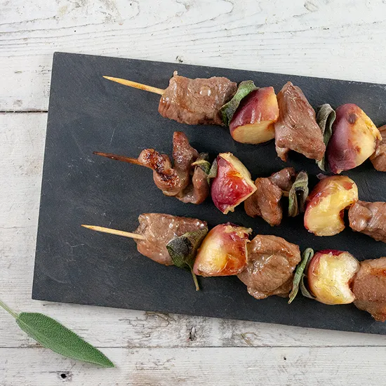 Recipe: Pork and peach kebabs