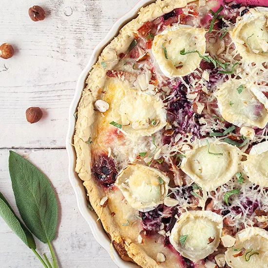 Recipe: Roasted beet and goat cheese quiche