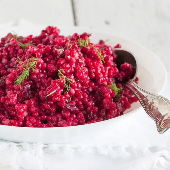 Recipe: Beetroot pearl couscous salad
