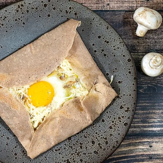 Recipe: Breton galette with mushrooms and leeks